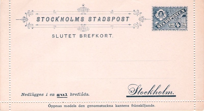 Schwedische Privat- und Lokalpost Pp110