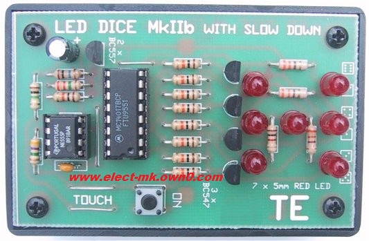   Electronic dice circuit Dice10