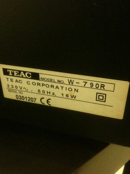 (SOLD) TEAC W790 R Double Deck Dolby HX Pro Hi End USED Teac_410