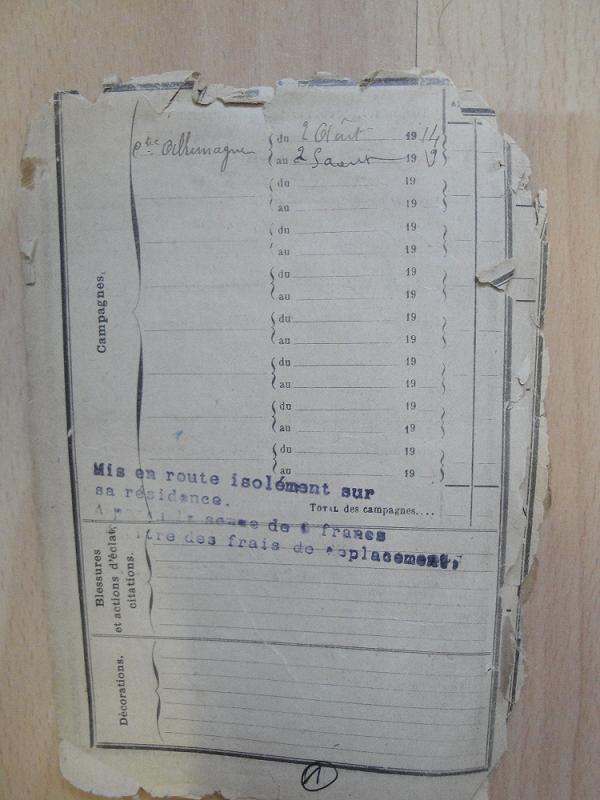 (E) Livret militaire d'un artilleur de la Somme - baisse de prix- a supprimer Dsc04112
