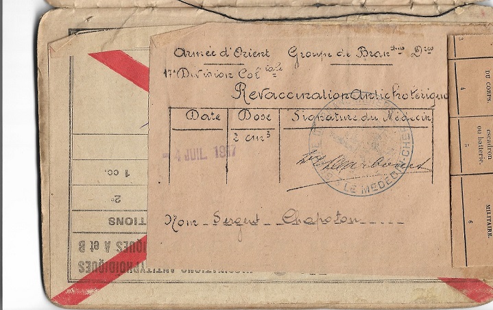 Livret militaire, 17ème GDB, Orient - VENDU (Metz 02/05/20) Numzo428