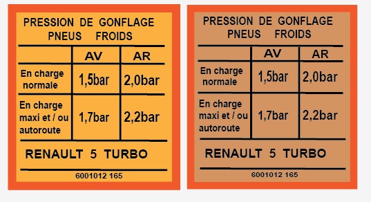 Autocollant pression pneus Double11