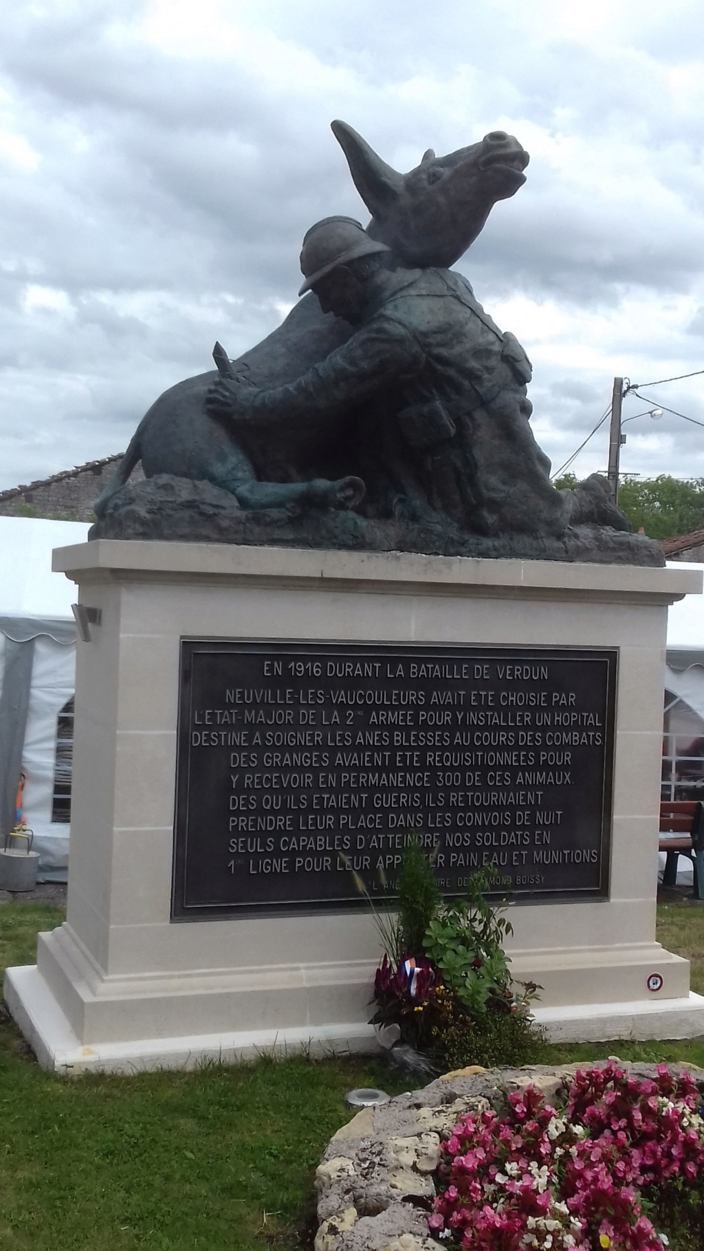 un rare monument à la gloire des animaux ânes, mulets, chevaux. 20190818