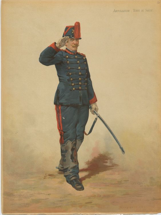 Le dolman dans l'armée française 1871-1914  Artill11