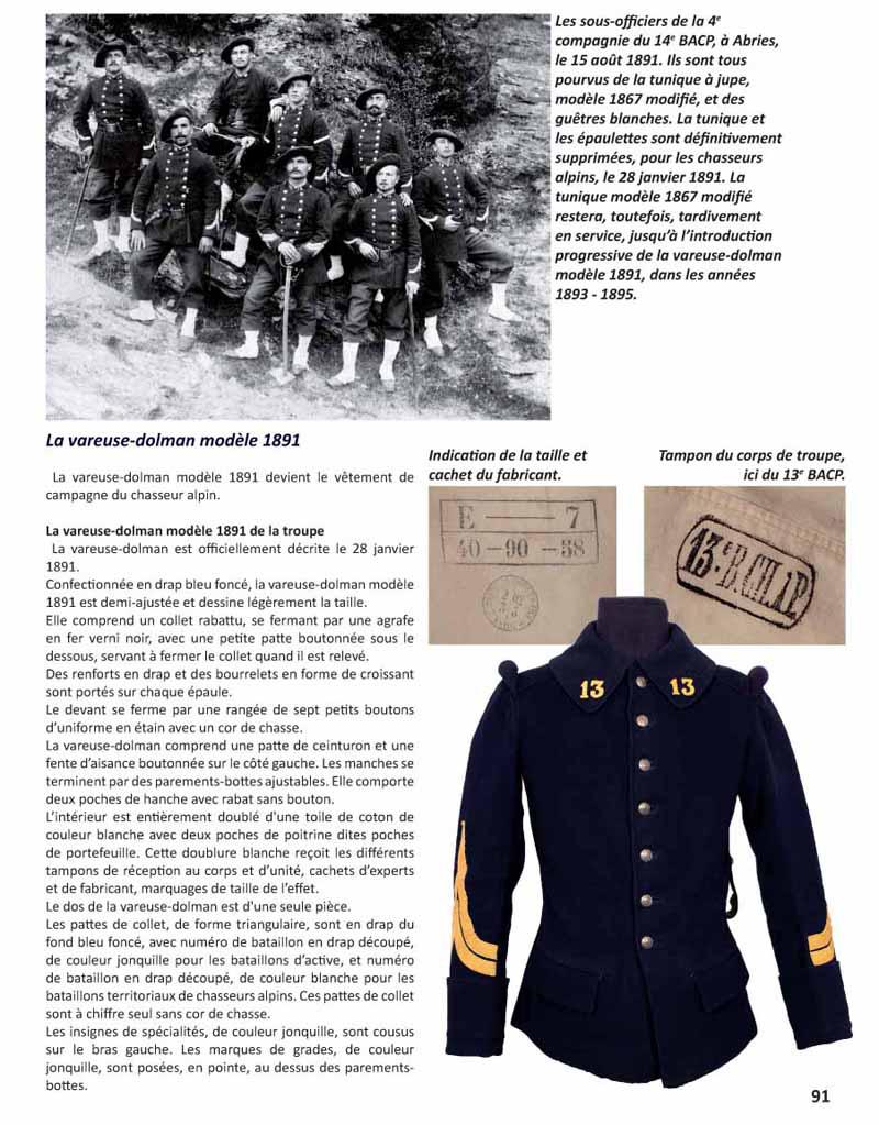 Tenue d'essai alpine au 12e bataillon de chasseurs en 1887 Produi13