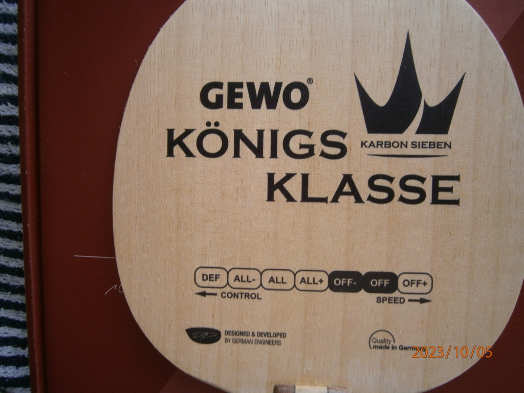 Bois GEWO Königs Klasse Karbon sieben NEUF 73g Off-Off VENDU Pa050112