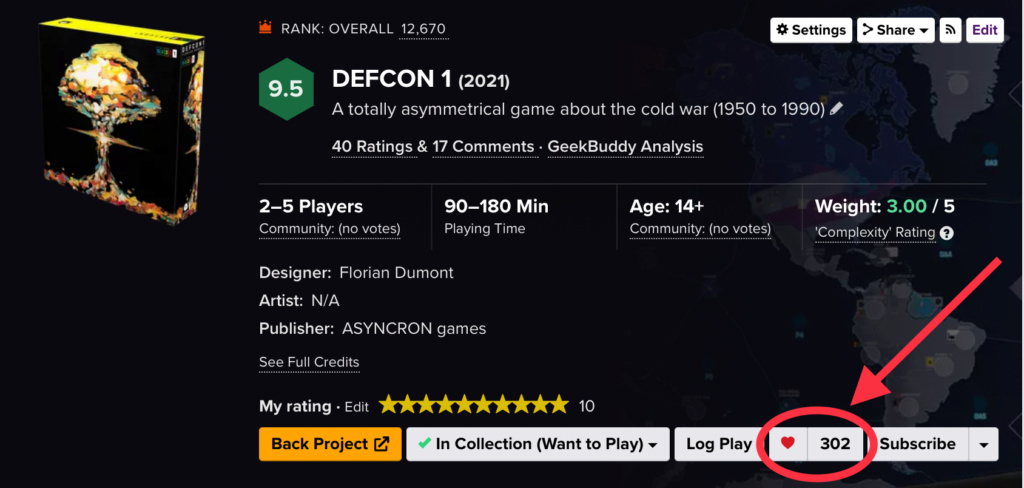 DEFCON 1 : soutenir sur Kickstarter un jeu édité par Asyncron Games 24aa2210