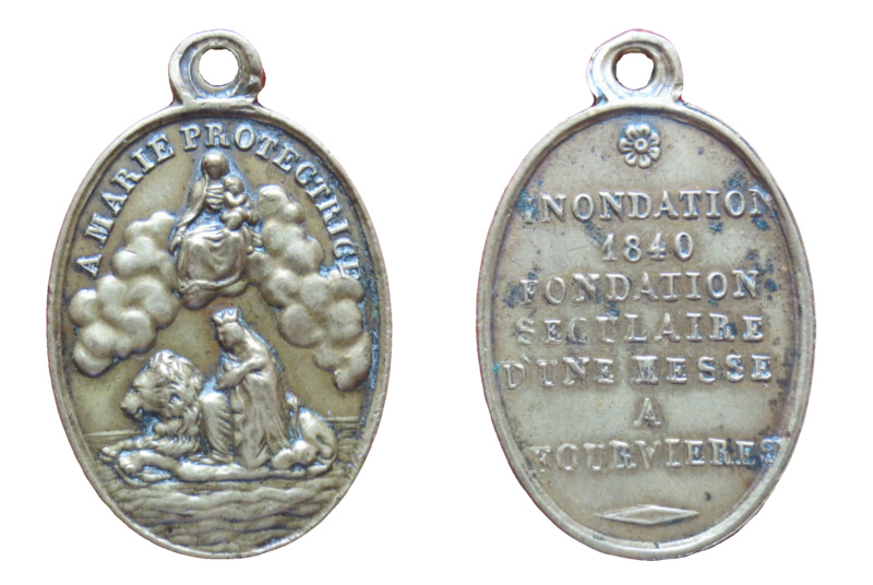 Medalla a Marie Protectrice  Fourvière / Inscripción . S. XIX 59910