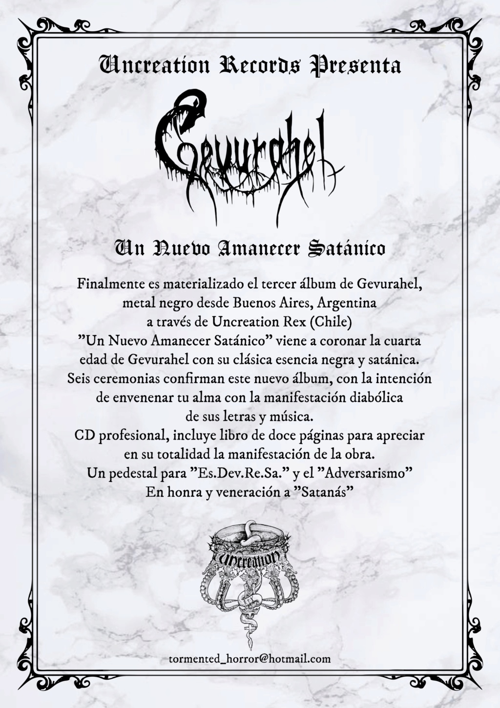 GEVURAHEL - "Un Nuevo Amanecer Satánico" (CD) Flyer_11