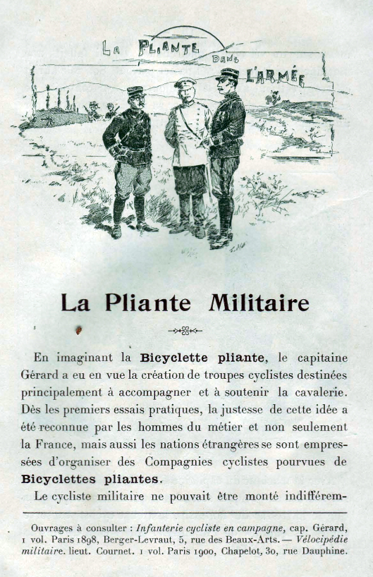 Peugeot - pliant Capitaine Gerard  ww1 1901_p10