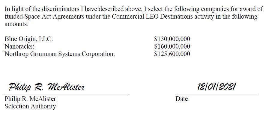 Programme "Commercial LEO Destination" (CLD) - Stations orbitales privées Szolec11