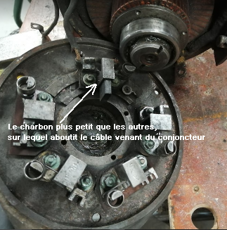 Dynamoteur PARIS RHONE 12v TYPE D2CC1 sur ENERGIC 511/6V Charbo12