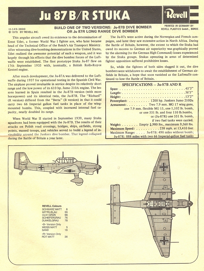 [Revell] Junkers Ju-87 type B front occidental 1940 - FINI Numzor50