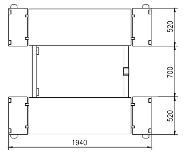 Pont ciseaux 3.5T hauteur max 1m pour ma 997 4S phase2 Dimens10