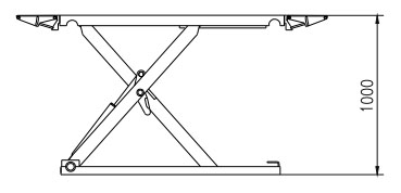 Pont ciseaux 3.5T hauteur max 1m pour ma 997 4S phase2 Dimens11