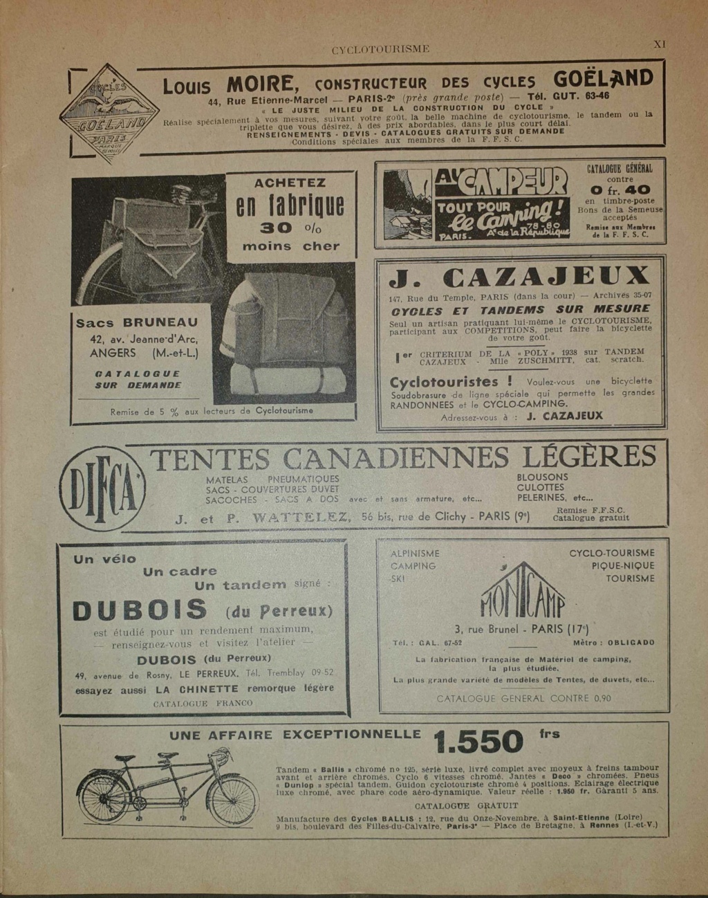 Cyclotourisme - Revue de la FFSC - No. 140 - Juillet 1939 Cyclot73