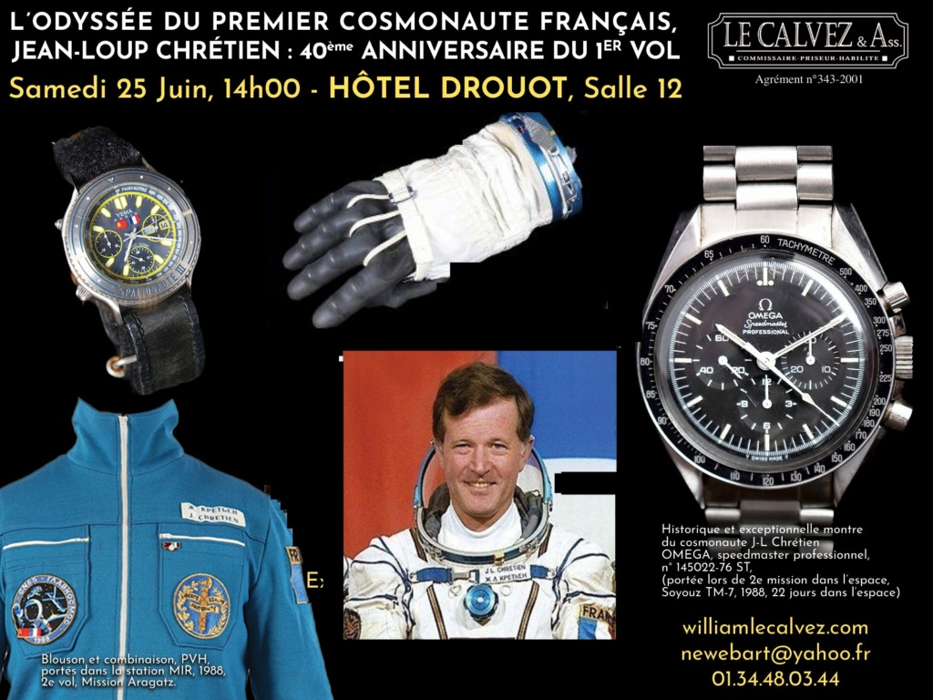 Jean-Loup CHRÉTIEN, cosmonaute, 25 juin Hôtel-Drouot,collection aux enchères 1pubbd11