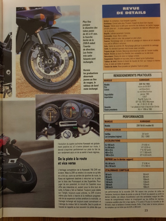 Articles moto journal 1993 zxr L 20221020