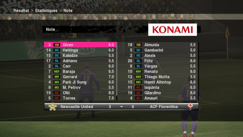 fiorentina - new castle Pes20213