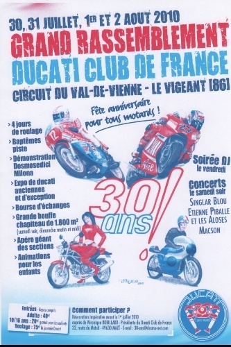 grande fête du DUCATI CLUB DE FRANCE Affich10