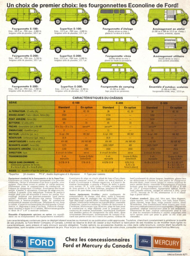 Brochures Ford & Mercury en francais Fordec20
