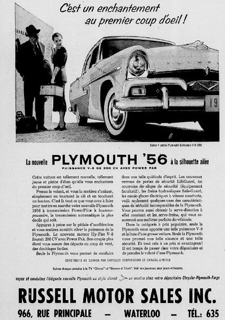 Vieilles Publicitée Dodge/Plymouth/Chrysler au Québec - Page 2 Plymou11