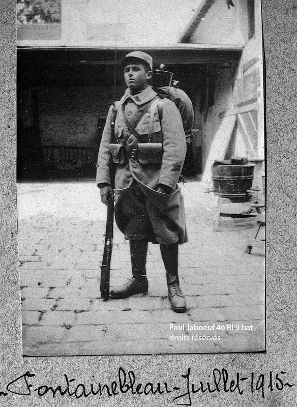 Peloton des caporaux 46 RI 1915 Fontainebleau Redfon15