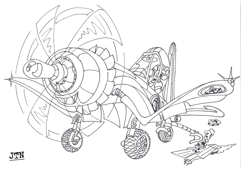 Mes caricatures et dessins d'avions et hélicos. Corsai10