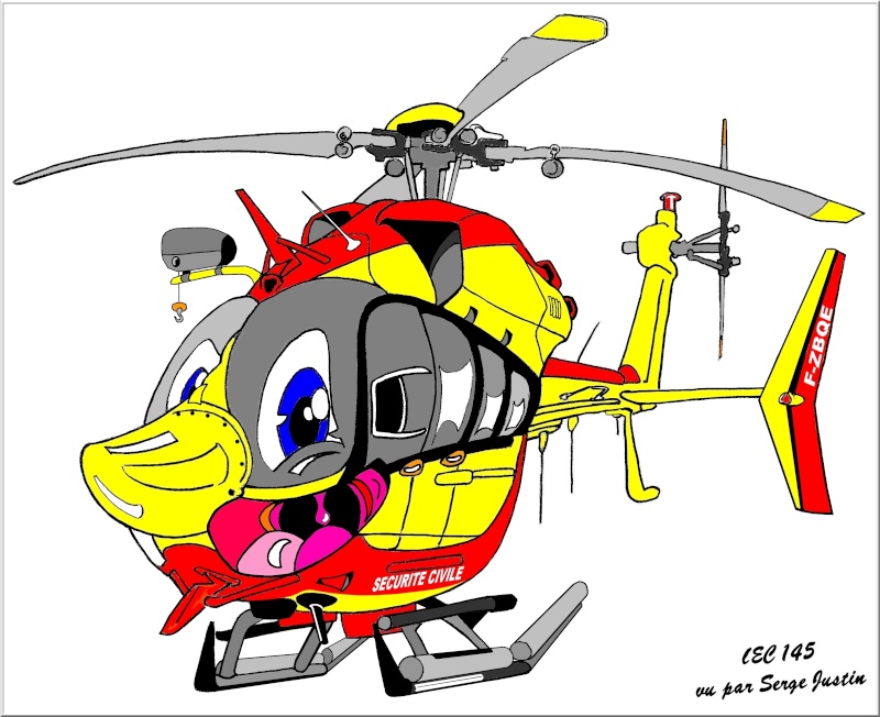 Mes caricatures et dessins d'avions et hélicos. Ec_14513