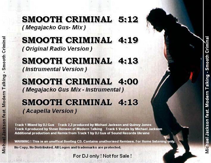 Modern Talking feat. Michael JacksonSmooth Criminal Cover_24