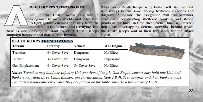 Fortifications : Iron Warriors, Impérial Fist, DkoK... Trench10