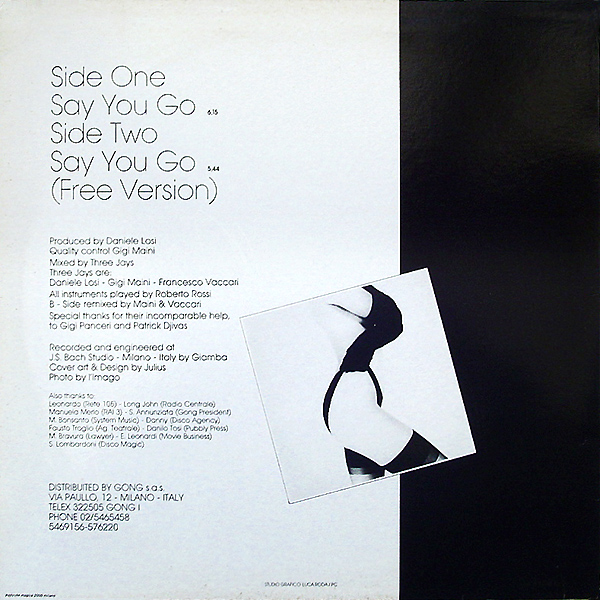 Scoop - Say You Go (Vinyl, 12"- 1983) Back17