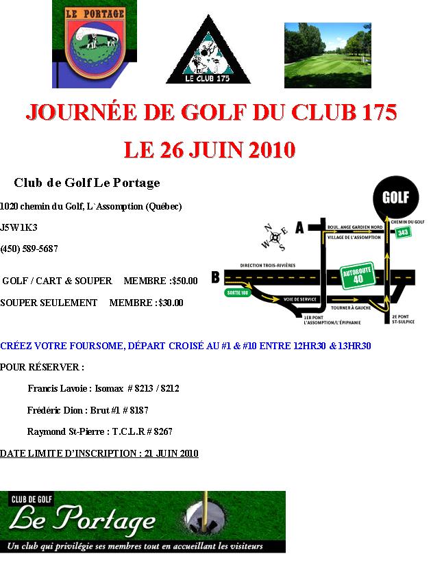 JOURNÉE DE GOLF DU CLUB 175 Golf10