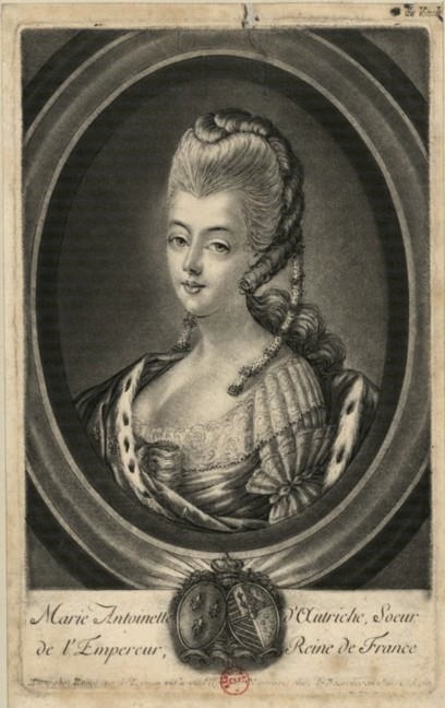 Marie-Antoinette, mais d'après quel portrait ? Estamp11