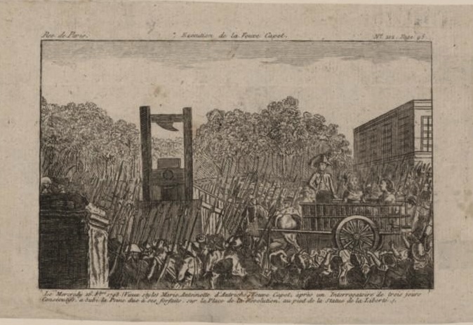 L'exécution de Marie-Antoinette le 16 octobre 1793, Marie-Antoinette conduite à l'échafaud Reques32