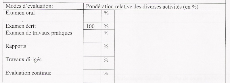 Mode d'valuation (extrait du contart de cours) Math-c10