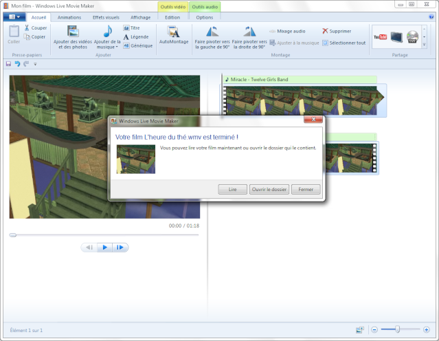 [Débutant] Faire un mini film avec Windows Live Movie Maker Tuto_w23