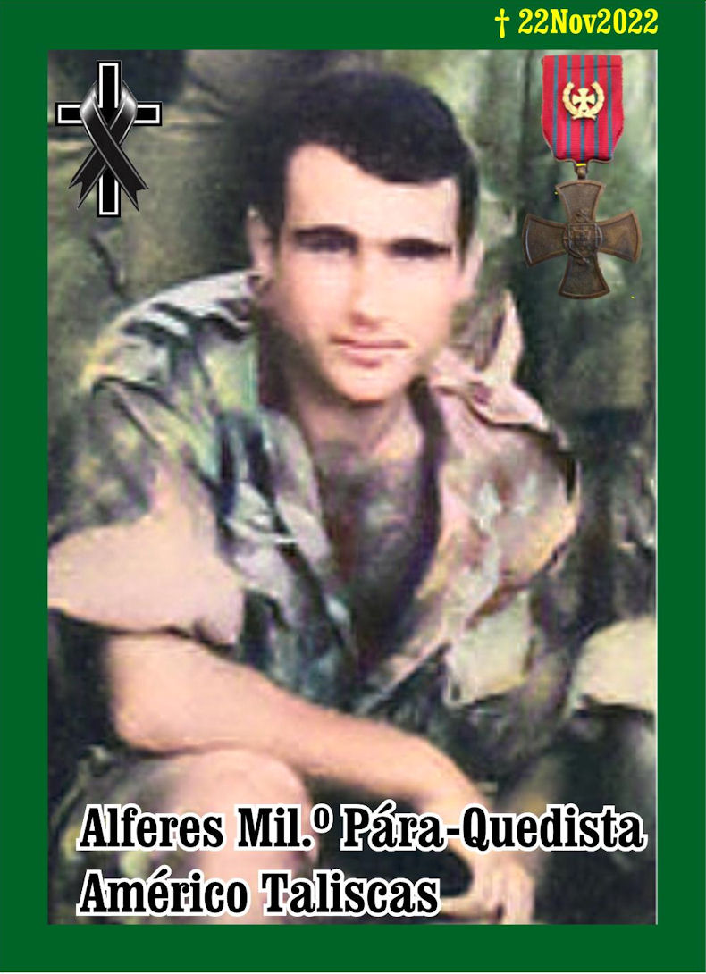 Faleceu o veterano Américo Taliscas, Coronel PQ - 22Nov2022 Alfere14
