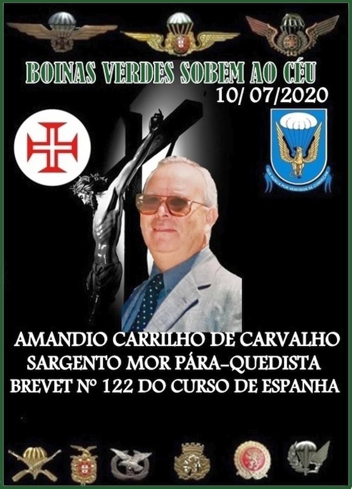 Faleceu o veterano Amândio Carrilho de Carvalho, SMorPQ, do BCP21 - 10Jul2020 Amzend10