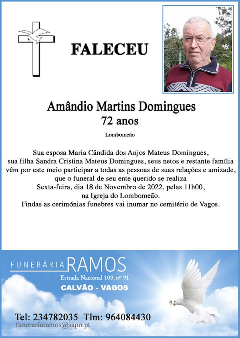 Faleceu o veterano Amândio Martins Domingues, Sold de Artilharia, da CArt3494/BArt3873 - 16Nov2022 Amzend14