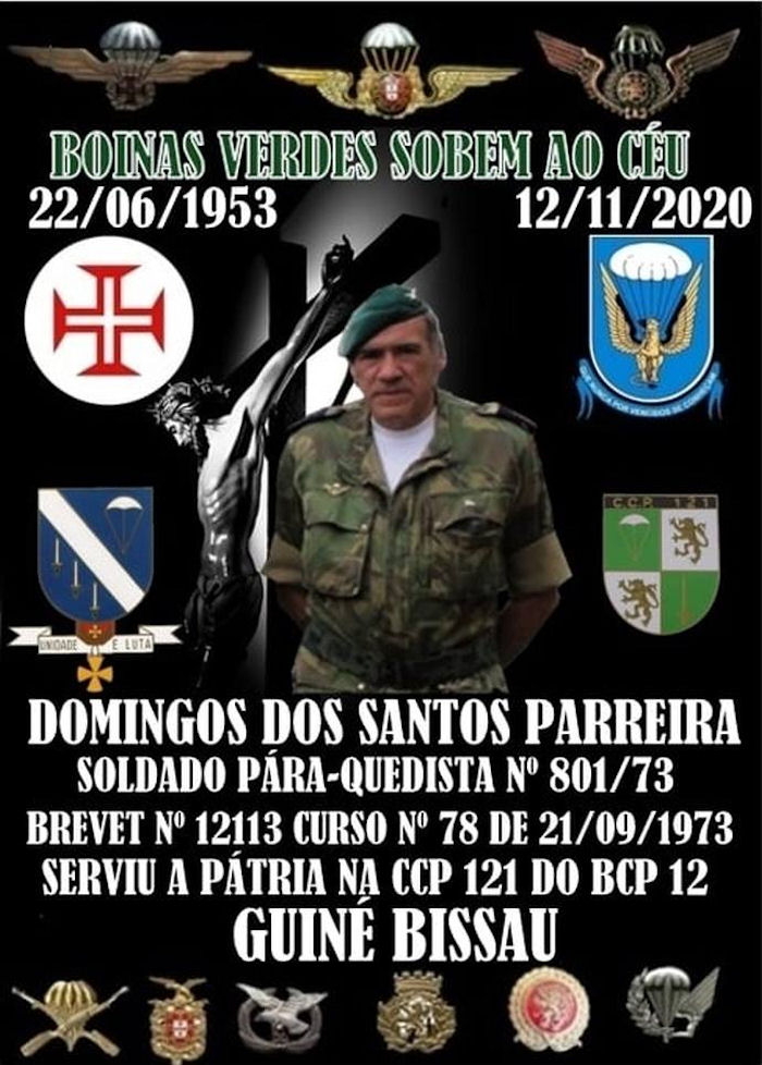 Faleceu o veterano Domingos dos Santos Parreira, Soldado PQ, da CCP121/BCP12 - 12Nov2020 Doming14