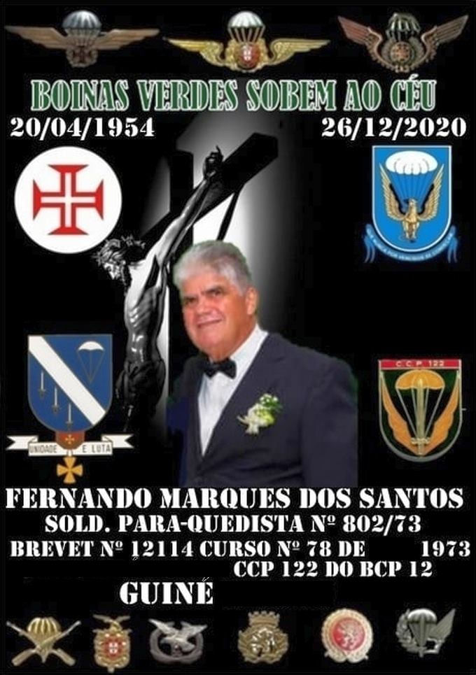 Faleceu o veterano Fernando Marques dos Santos, SoldadoPQ, da CCPP122/BCP12 - 26Dez2020 Fernan25