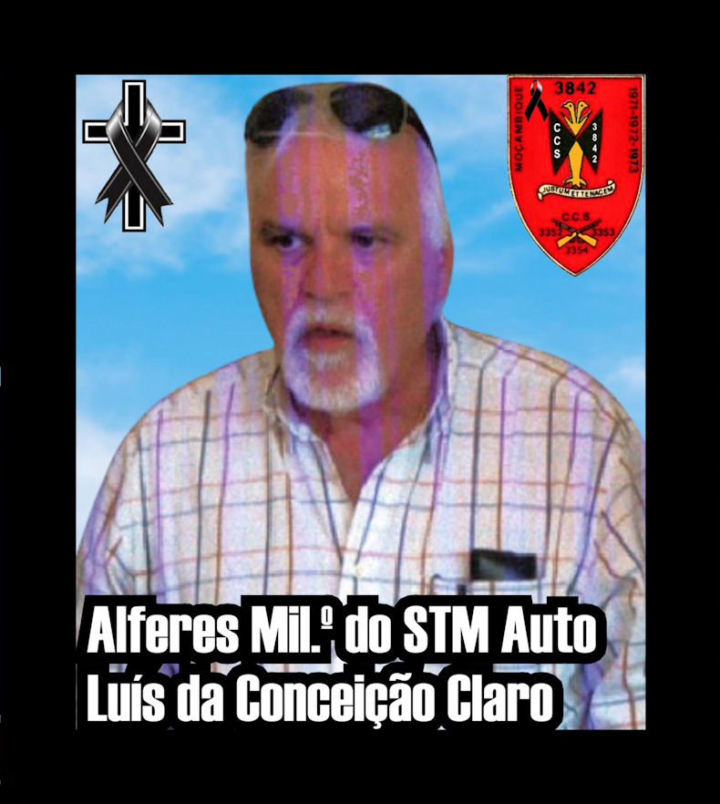 Faleceu o veterano Luís da Conceição Claro, Alferes Mil.º, da CCS/BCac3842 - 10Nob2023 Luzys_18