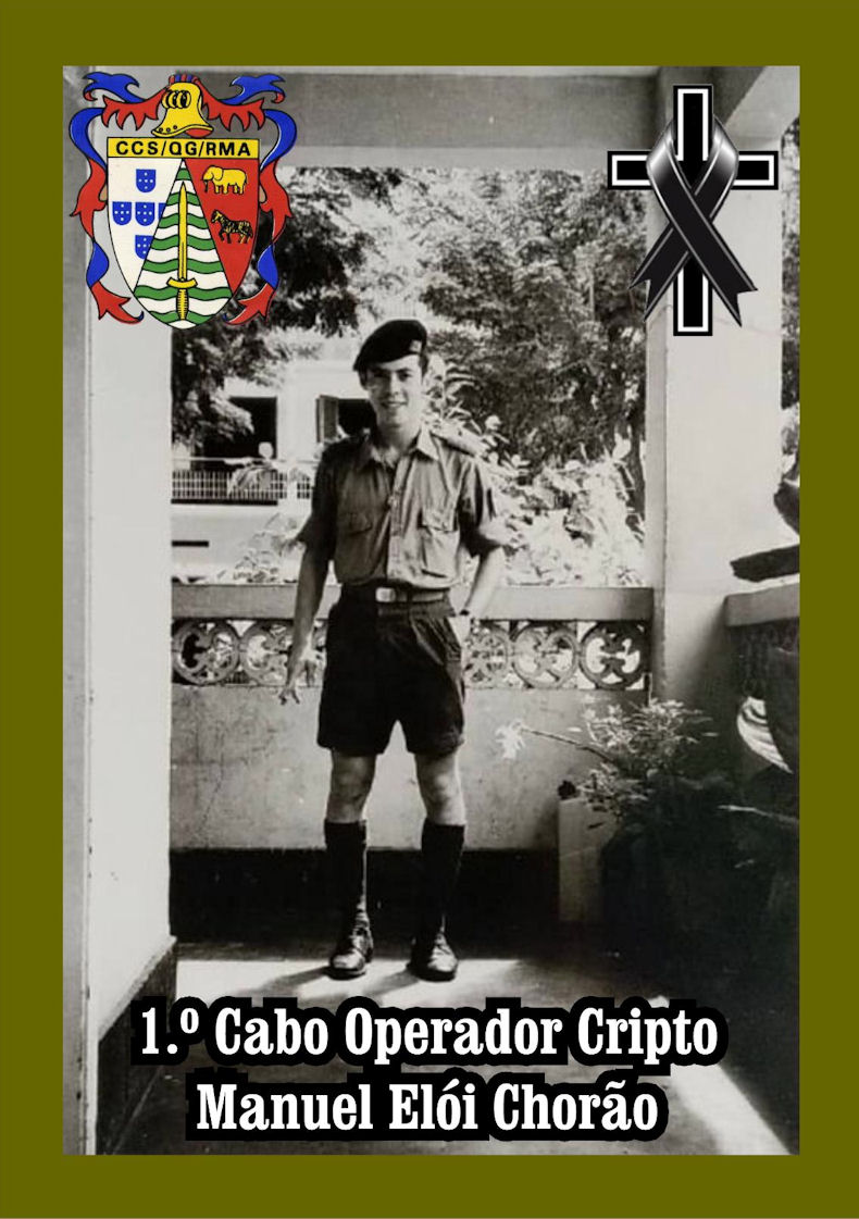Faleceu o veterano Manuel Elói Chorão, 1.º Cabo Operador Cripto, da CCS/QG/RMA - 23Out2020 Manuel33