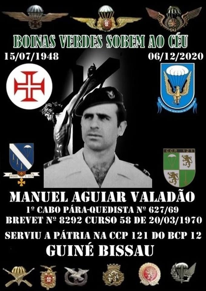 Faleceu o veterano Manuel Aguiar Valadão, 1.º Cabo PQ, da CCP121/BCP12 - 06Dez2020 Manuel42