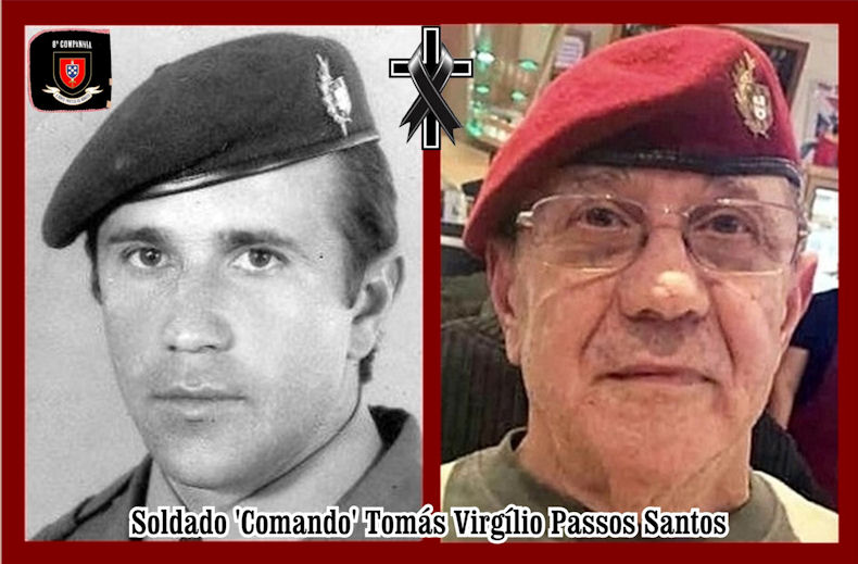 Faleceu o veterano Tomás Virgílio Passos Santos, Soldado CMD, da 8ªCCmds - 18Jun2022 Soldad10