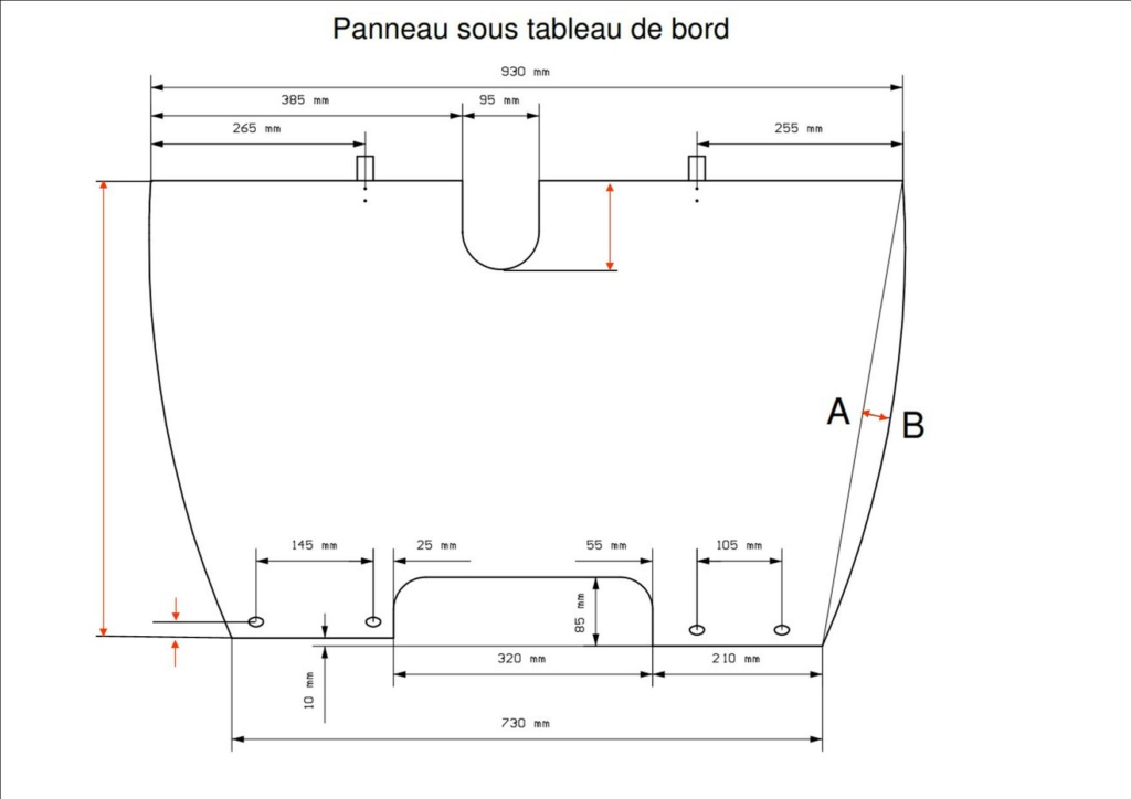 Habillage sous tableau de bord et reservoir Schzom10