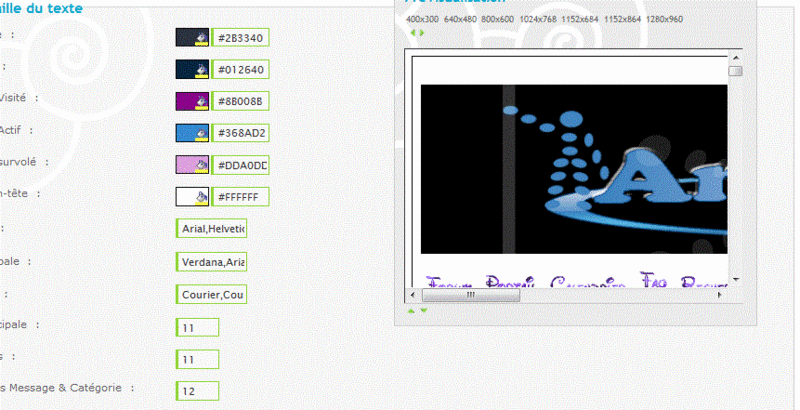 aucune modification possible sans revenir a un theme Fofo_a10