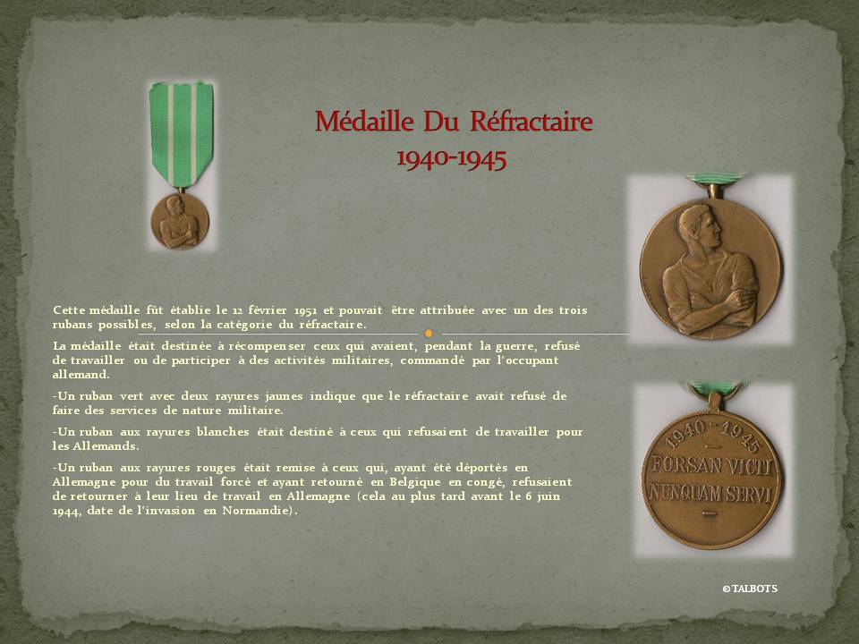 Médailles Belges 1940-1945 Madail10
