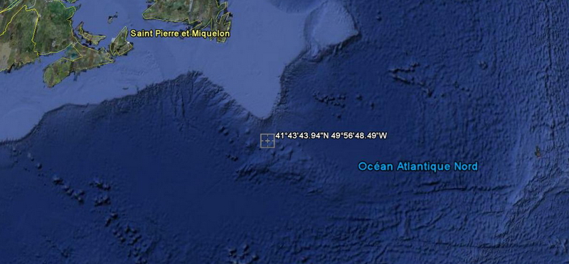 Epave du Titanic, Océan trés atlantique Paciat10